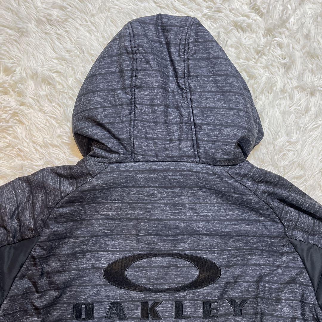 【美品】オークリー　ベンチコート　バックロゴ　ブラック　XL