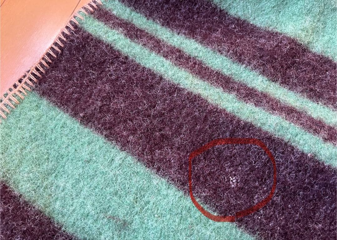 ⭕️マウンテンリサーチ　ベルト付ハーフサイズブランケット　ブラウンxグリーン