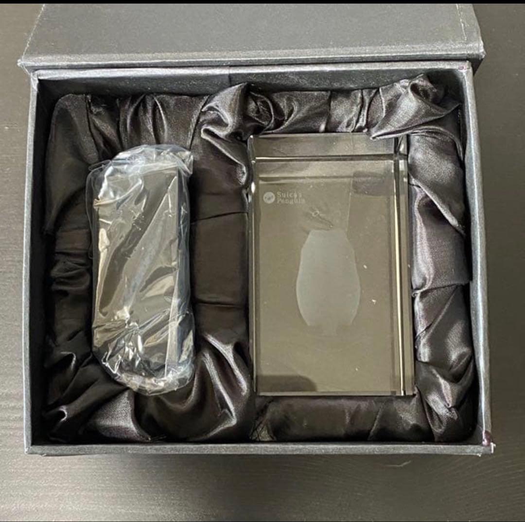 suicaのペンギン 3Dガラス置き物 LED発光台付き