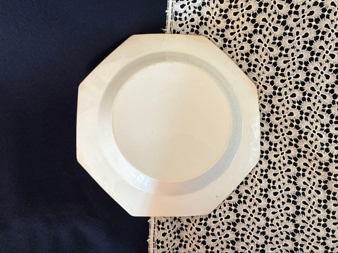 クレイユモントロー窯 オクトゴナル 深皿プレート フランス アンティーク