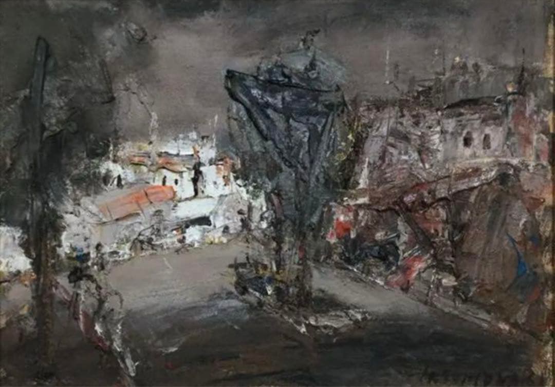 絵画・額縁・油絵・友成 晴雄・新品未使用・並木道・美術品・インテリア・雑貨