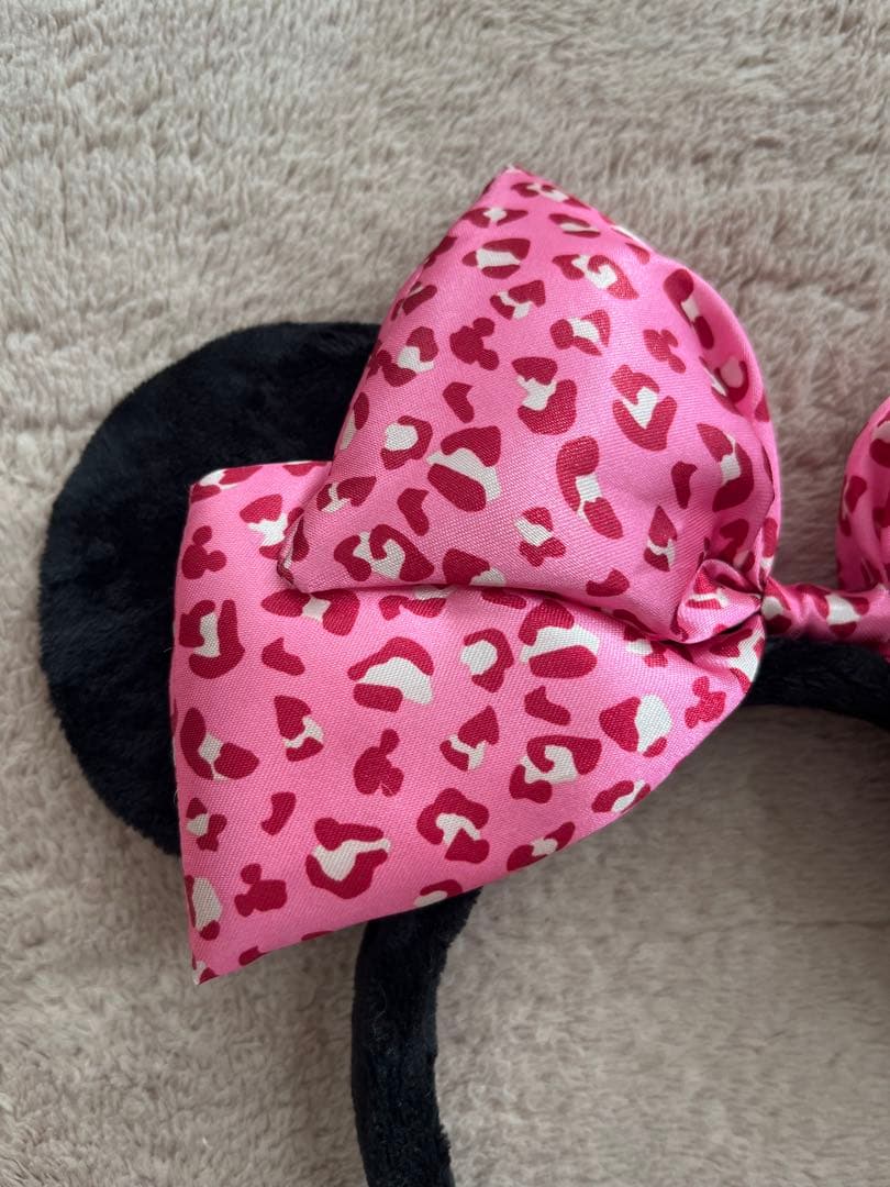ミニー カチューシャ ヒョウ柄 レオパード ピンク ディズニー