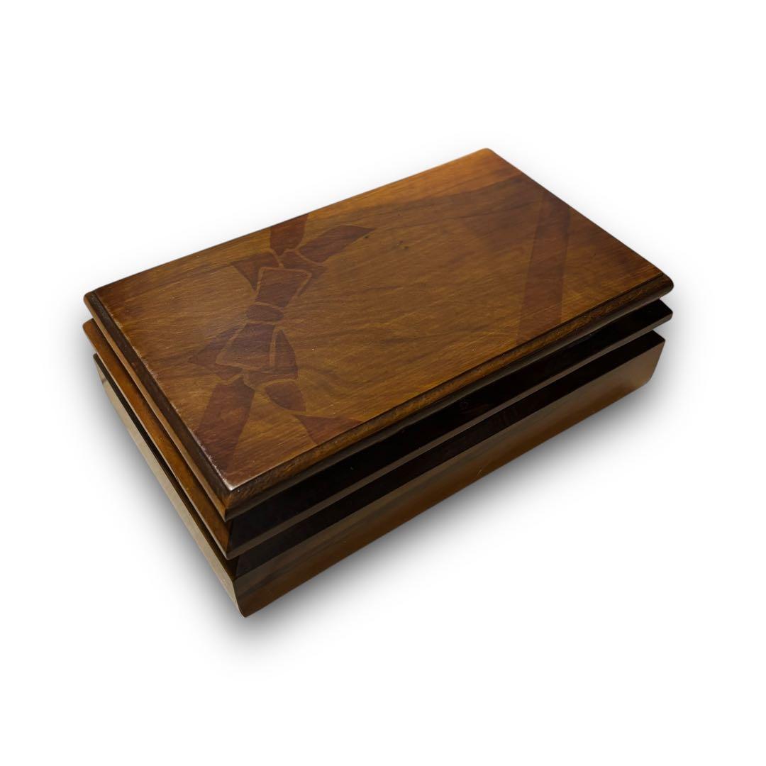 アンティーク ヴィンテージ オルゴールボックス｜木製 リメイク 一点物