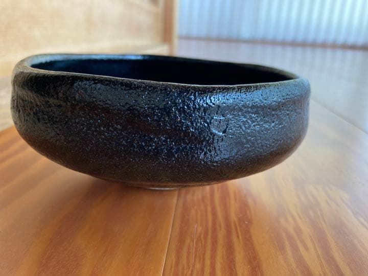 【土蔵整理07】黒楽　平茶碗　木箱入り