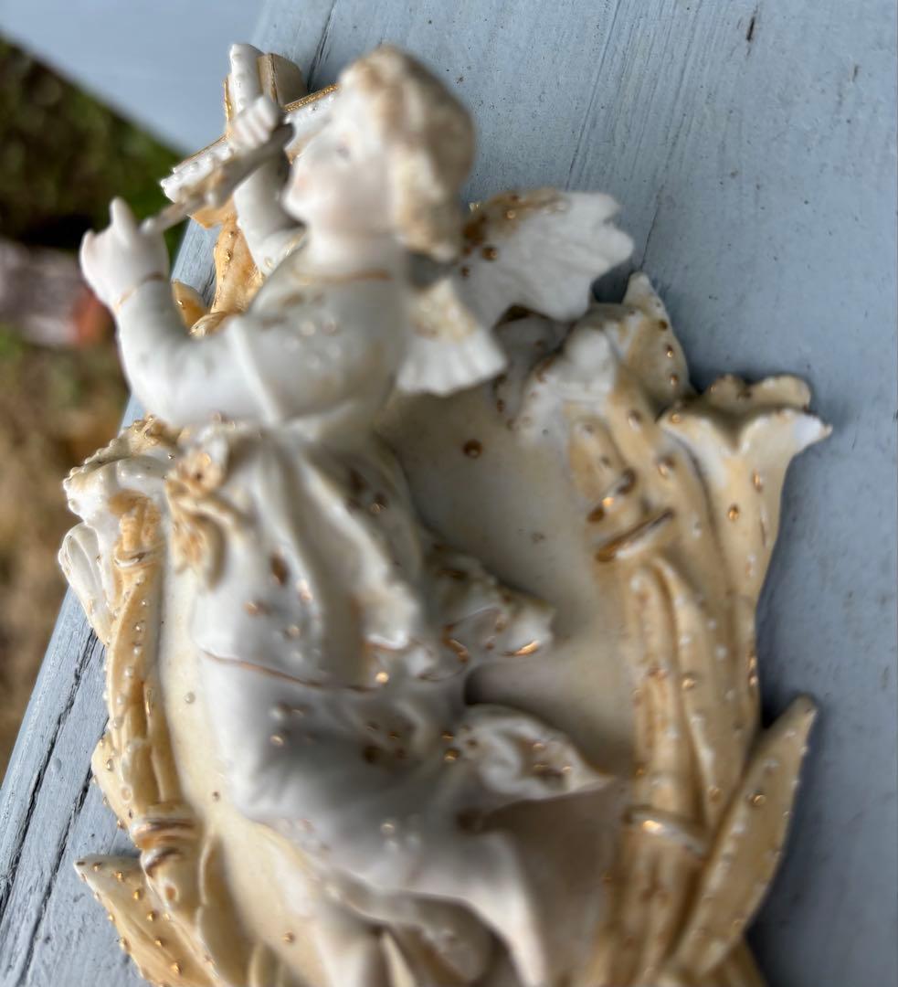 エンジェル　聖水盤　フランスアンティーク　天使ベネチエ