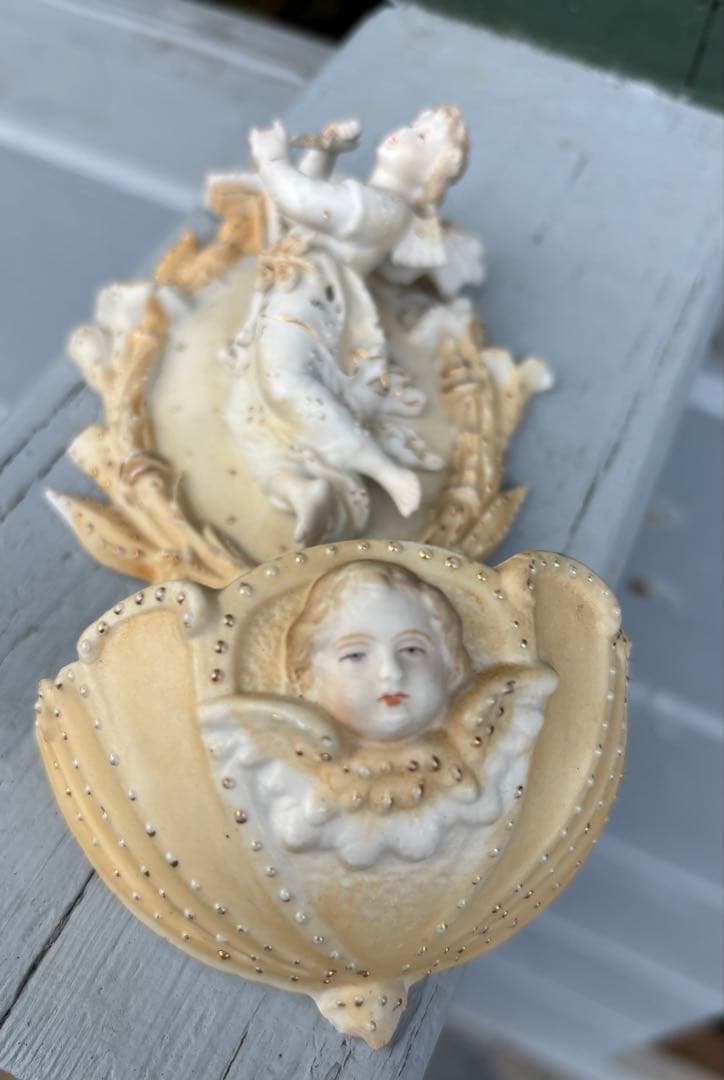 エンジェル　聖水盤　フランスアンティーク　天使ベネチエ