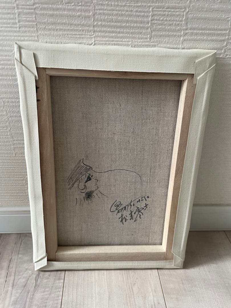 【F4号】手描き油彩 松本零士【銀河鉄道999】サイン有　模写　メーテル　絵画