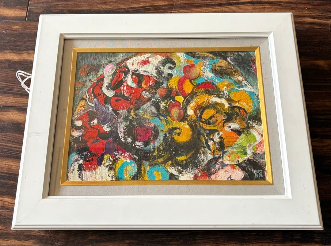 山田幸見「ねぷた勇士」油彩 F4 額装 一枚の繪取扱 油絵 油画 絵画 B