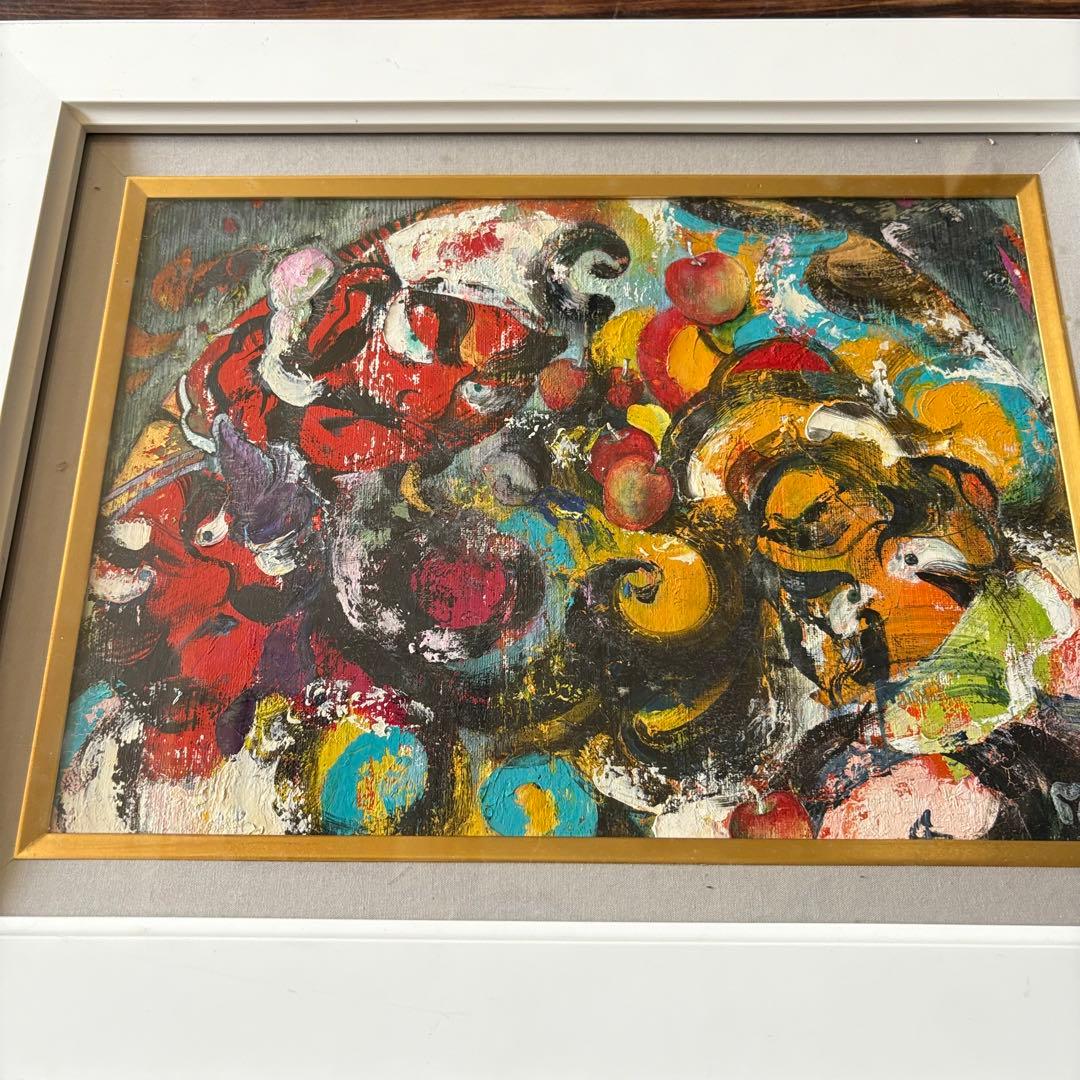 山田幸見「ねぷた勇士」油彩 F4 額装 一枚の繪取扱 油絵 油画 絵画 B