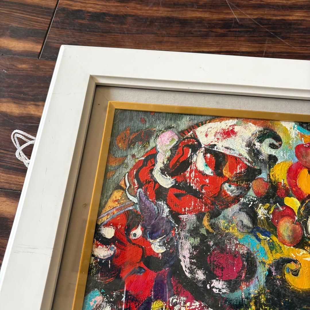 山田幸見「ねぷた勇士」油彩 F4 額装 一枚の繪取扱 油絵 油画 絵画 B