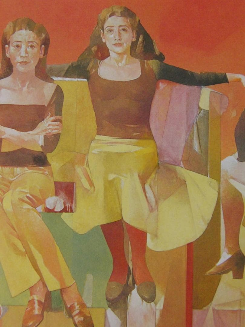 片岡伸介、【肖像】、希少な額装用画集より、新品額装付、状態良好