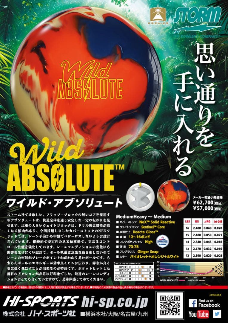 送料込み【新品】ワイルド・アブソリュート　ストーム　15ポンド2オンス 1