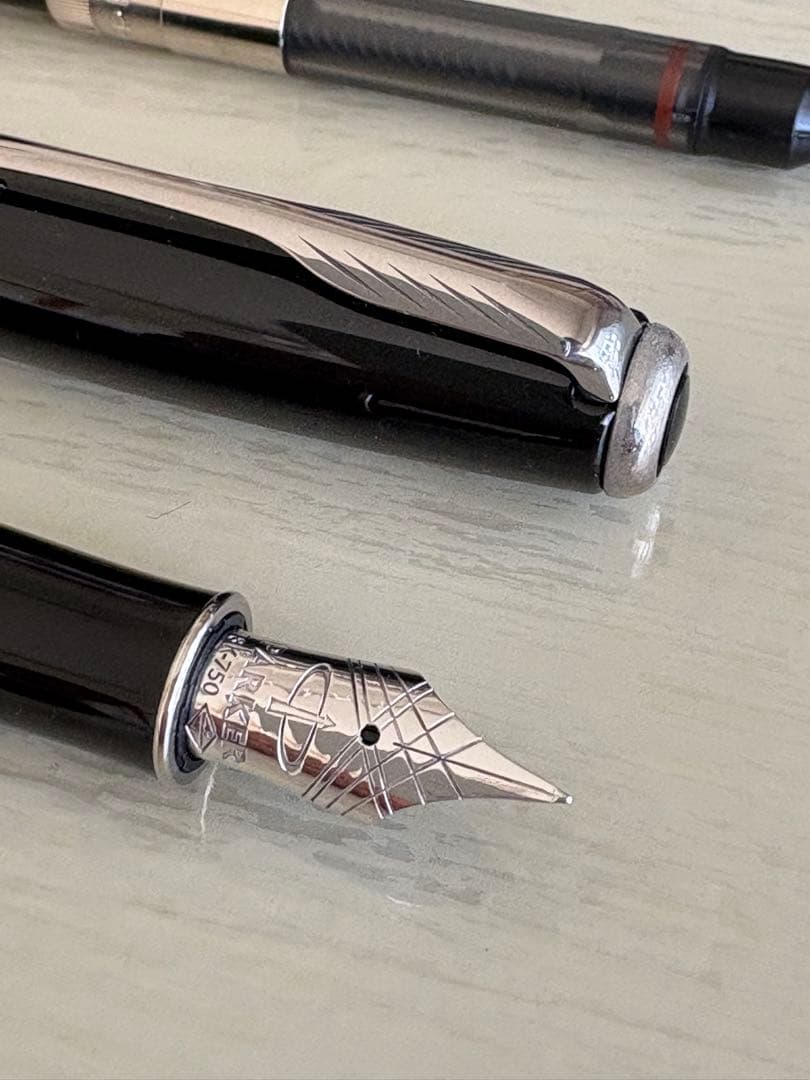 Parker 万年筆セット 黒色 インクカートリッジ付き