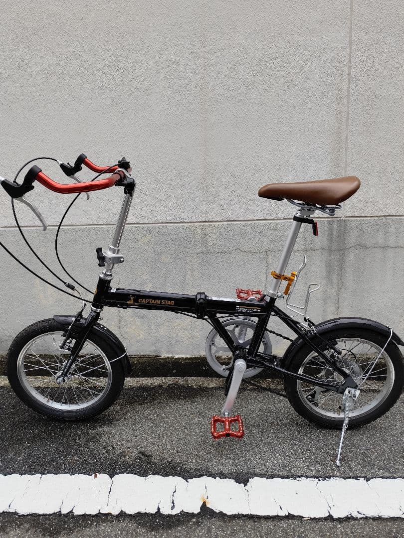 美品カスタム　アルミ折りたたみ自転車16インチ