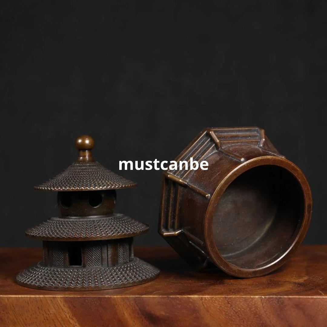 銅器 天壇香炉 室内檀香盤 香炉 香道具 装飾品 工芸品 置物