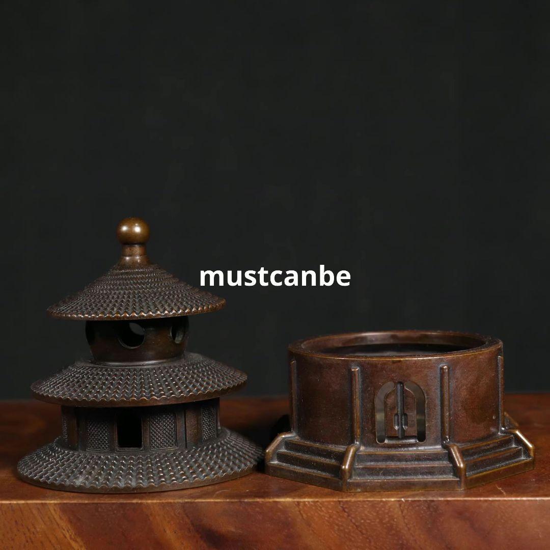 銅器 天壇香炉 室内檀香盤 香炉 香道具 装飾品 工芸品 置物