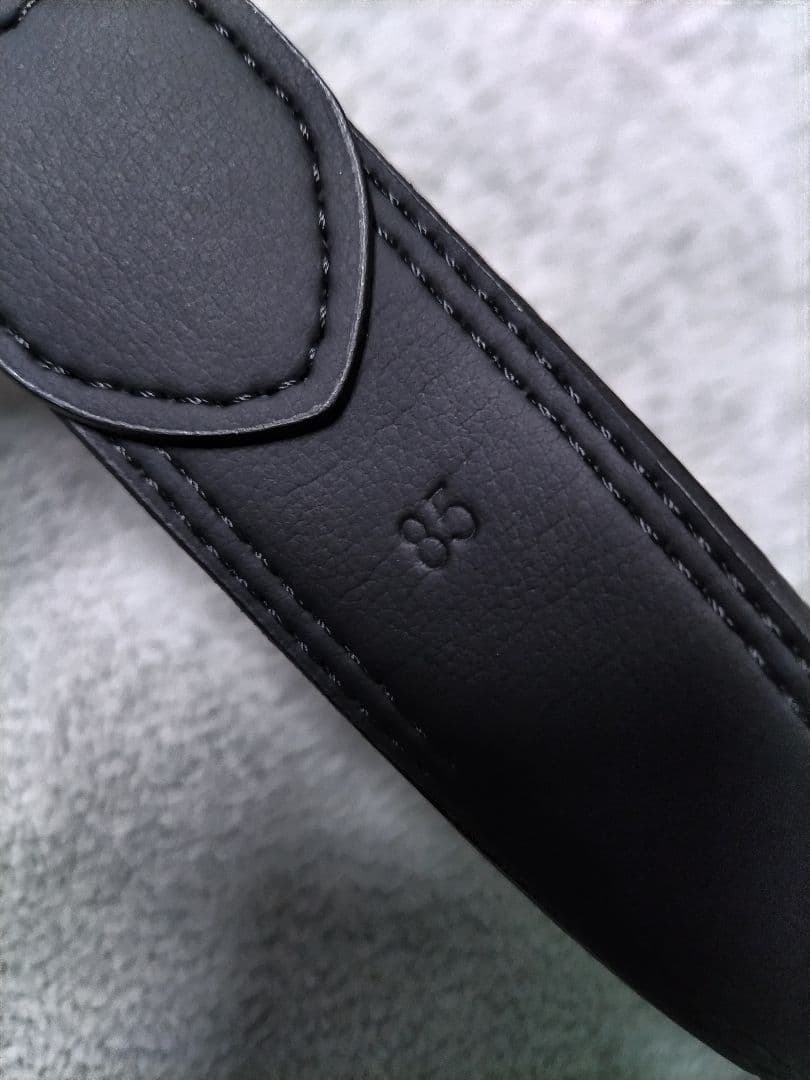 ムータマリン ゴルフ パンチングレザー　ベルト　マットブラック