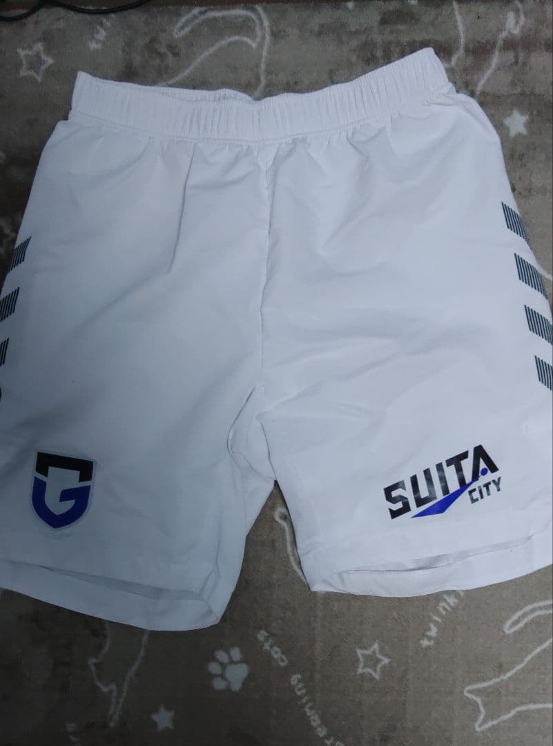 ガンバ大阪 ヒュンメル hummel ホワイト パンツ アウェイ 白 M-L