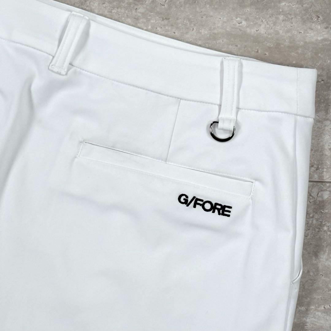 ジーフォア　G/FORE スカート　ロゴ刺繍　裾フリル　裾シフォン　38 M