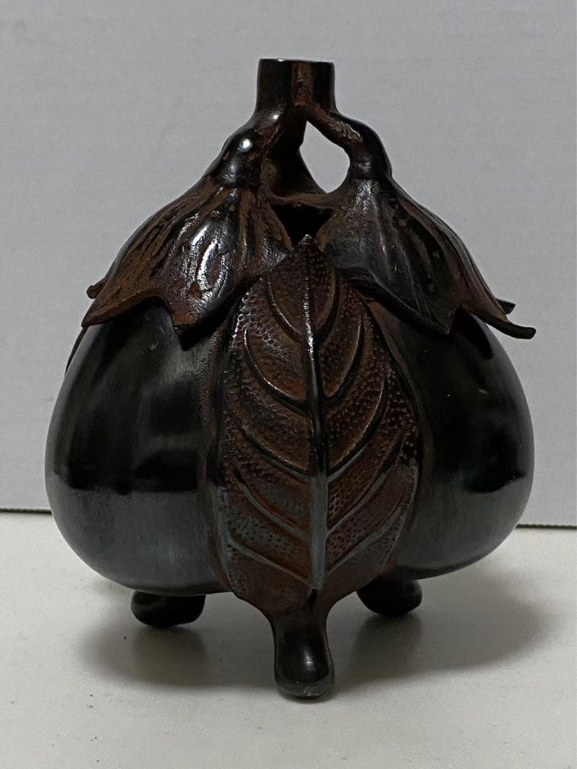 高岡銅器 香炉 三ナス香炉 時代物