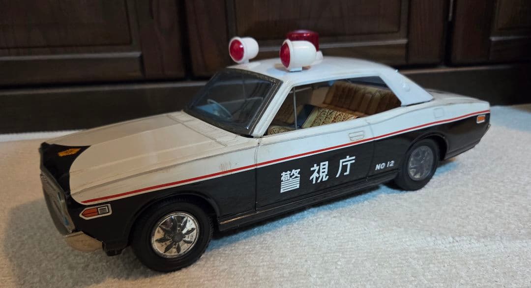 【箱付】【年代物】イチコー　グロリア　パトロールカー　ブリキ