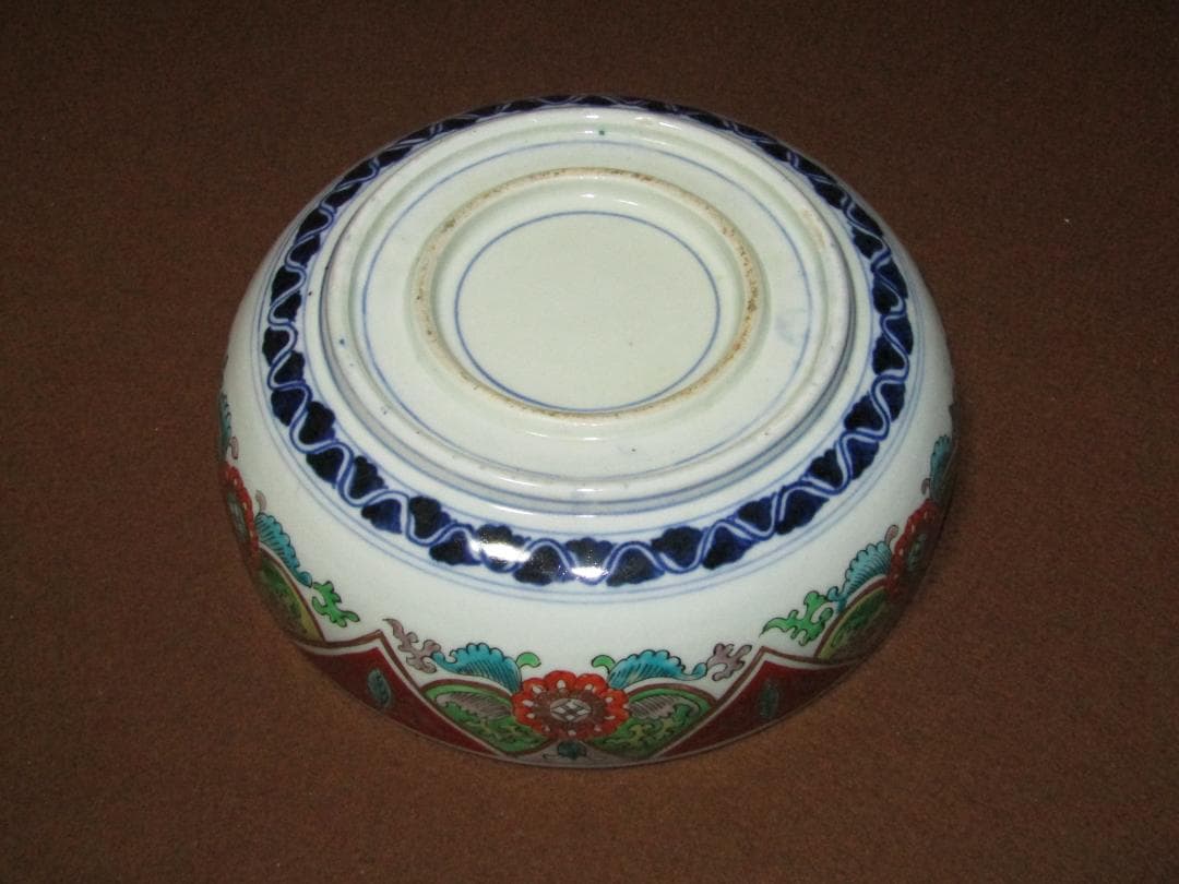 【色絵　割絵　三つ丼】古伊万里