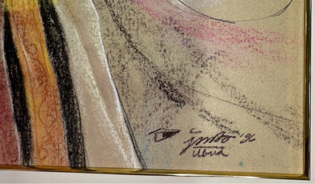 チョーク肖像画 1996年制作/バリダンス