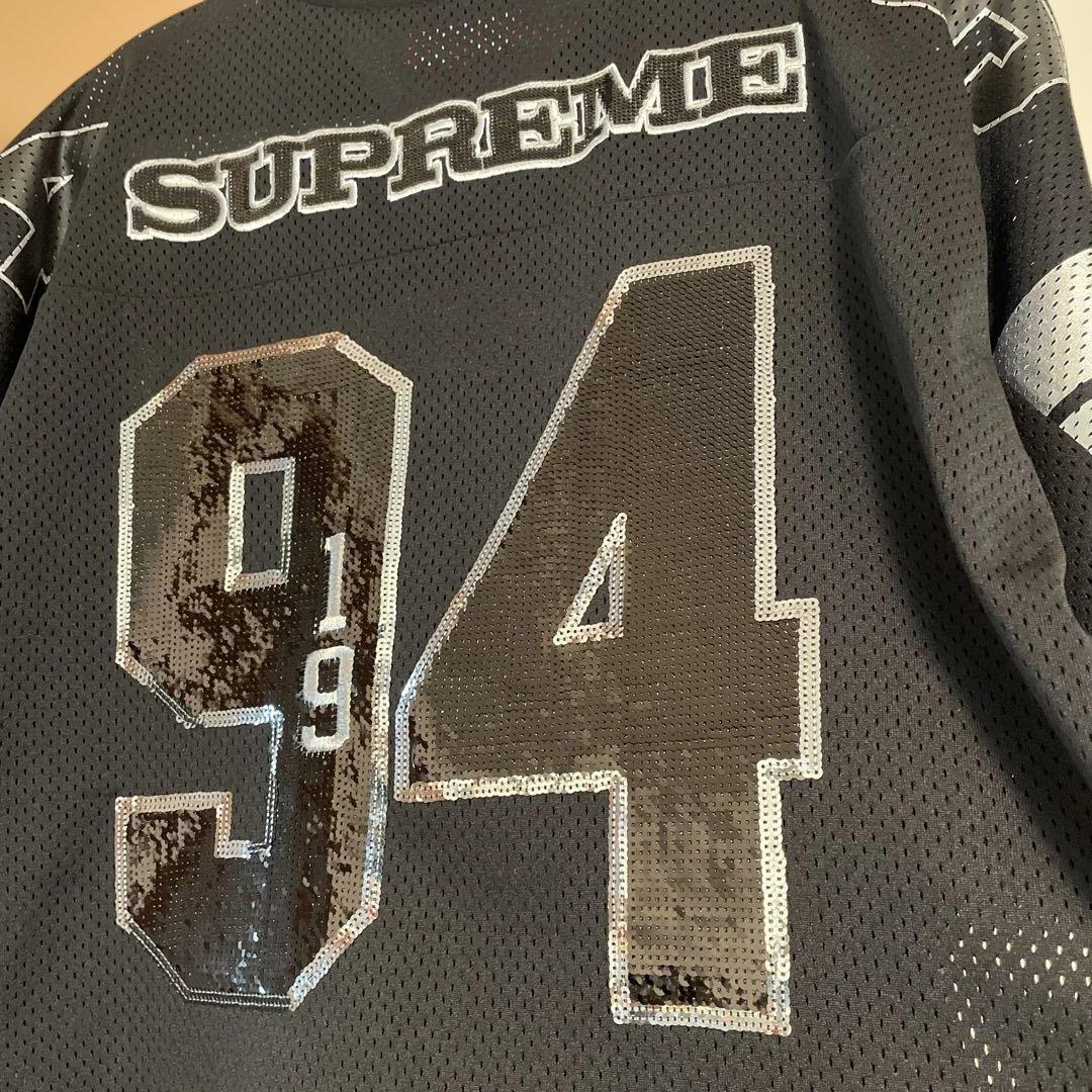 シャツ SUPREME Sequin Football Jersey Black L