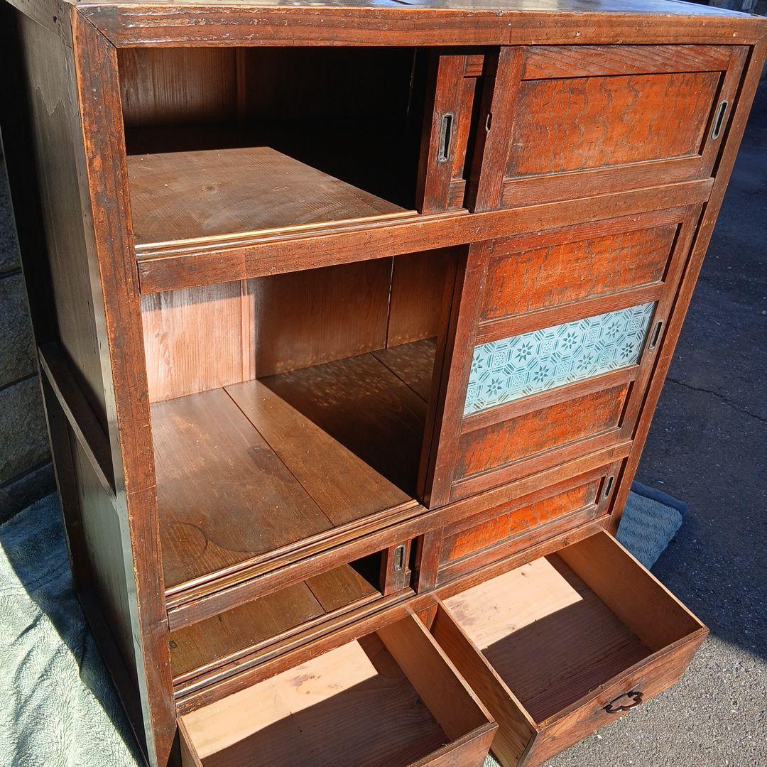 ☆昭和レトロ大正ロマン 小型茶タンス☆古民家 古家具 当時物