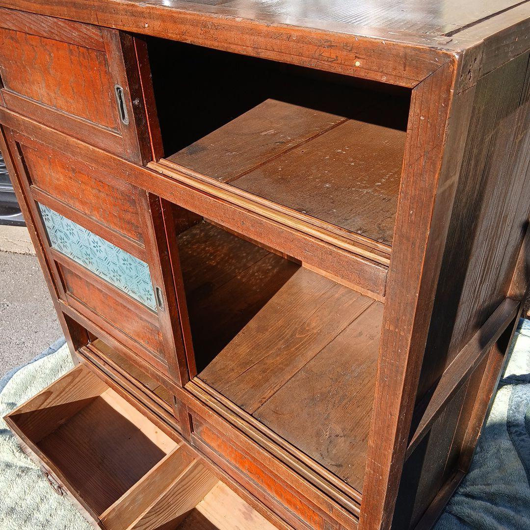 ☆昭和レトロ大正ロマン 小型茶タンス☆古民家 古家具 当時物