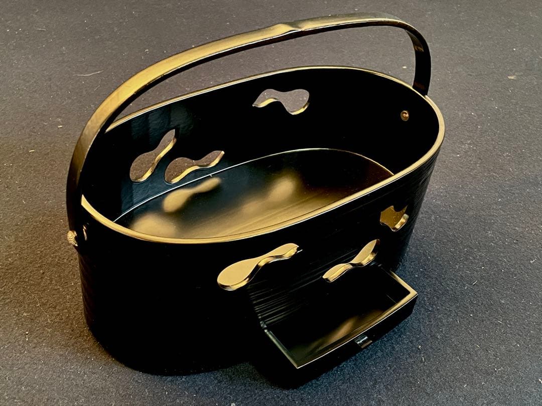 割引❣️【美品】「祖」 鵬雲斎好 六瓢透かし 莨盆 平安 満樹 共箱 共布（A莨）