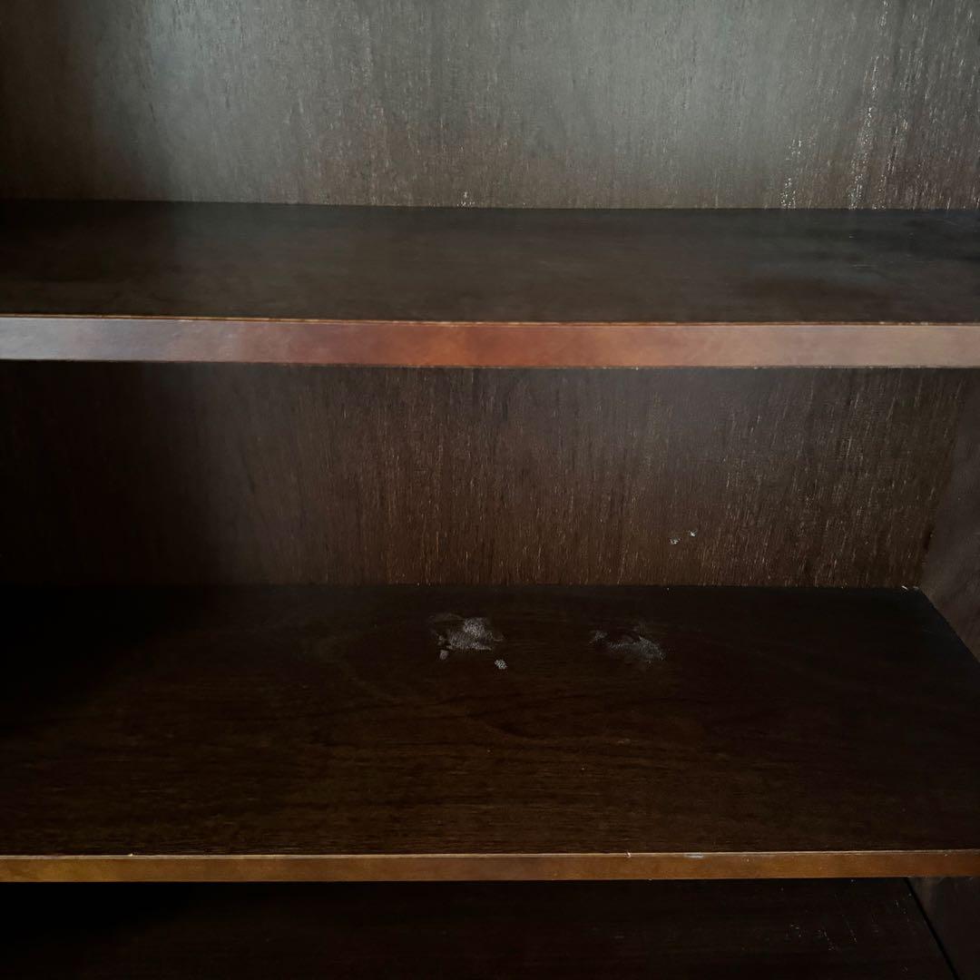 アンティーク ケビント　薬品棚　ガラスキャビネット　ホワイト　シャビー　飾り棚