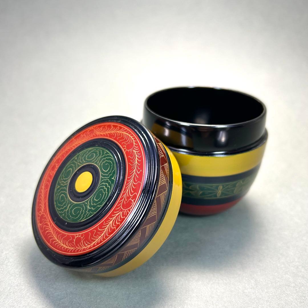 棗　『中嶋宗峰　唐物写　独楽中棗』　漆器　お茶道具　茶道　共箱　工芸品