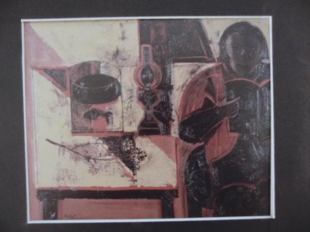 島田章三、【人と卓上のコンポジション】、希少な額装用画集より