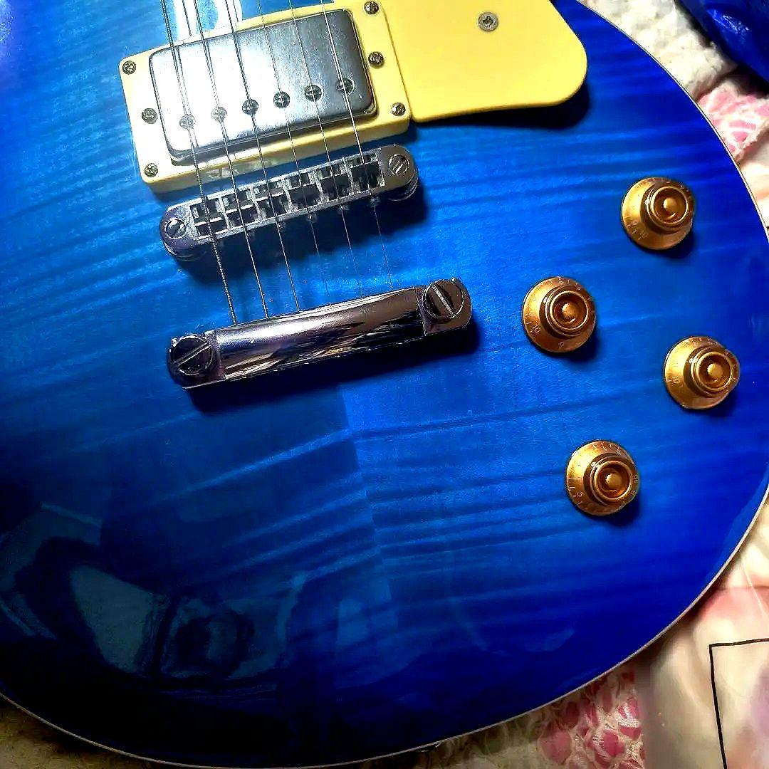 お*ら様 ☆Gibs〇n Les Paul Standard ブルーcopymo