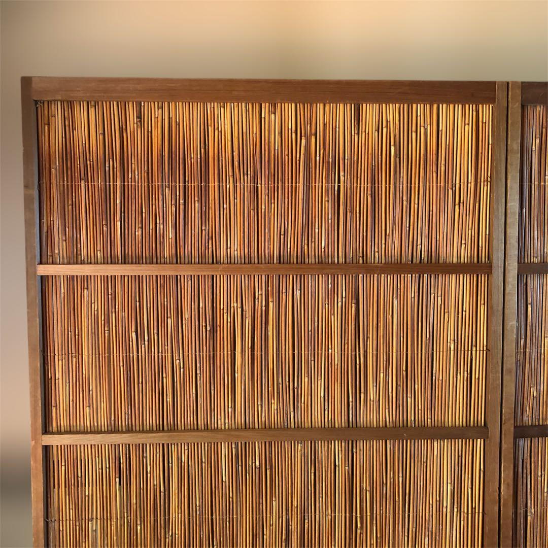 花寄屏風　2枚折　高さ約164㎝　2連幅176㎝