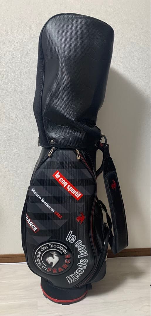 le coq sportif キャディバッグ 黒赤