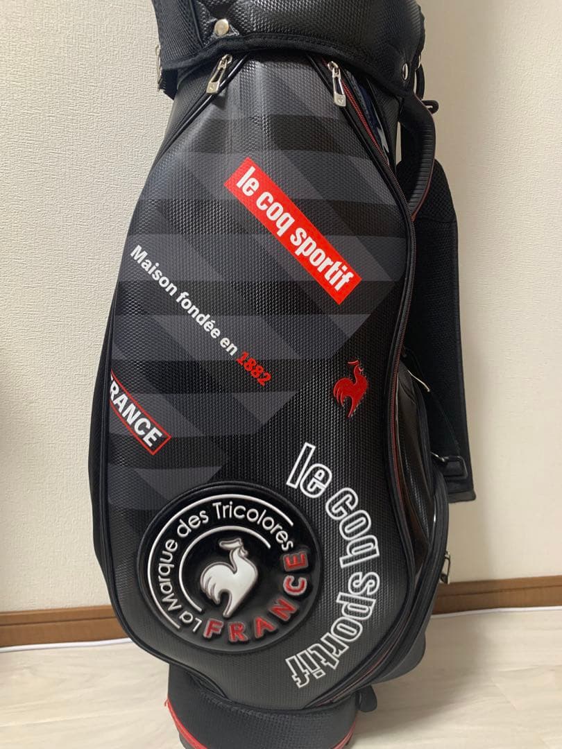 le coq sportif キャディバッグ 黒赤