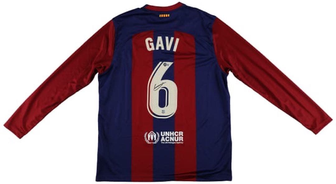FCバルセロナ GAVI 6 サイン入り ベケット鑑定済