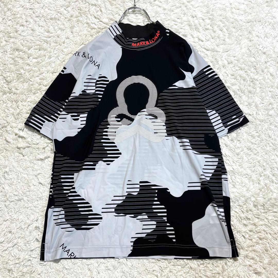 【新品同様】 現行品 マークアンドロナ モックネック 半袖 カモフラ 50 XL