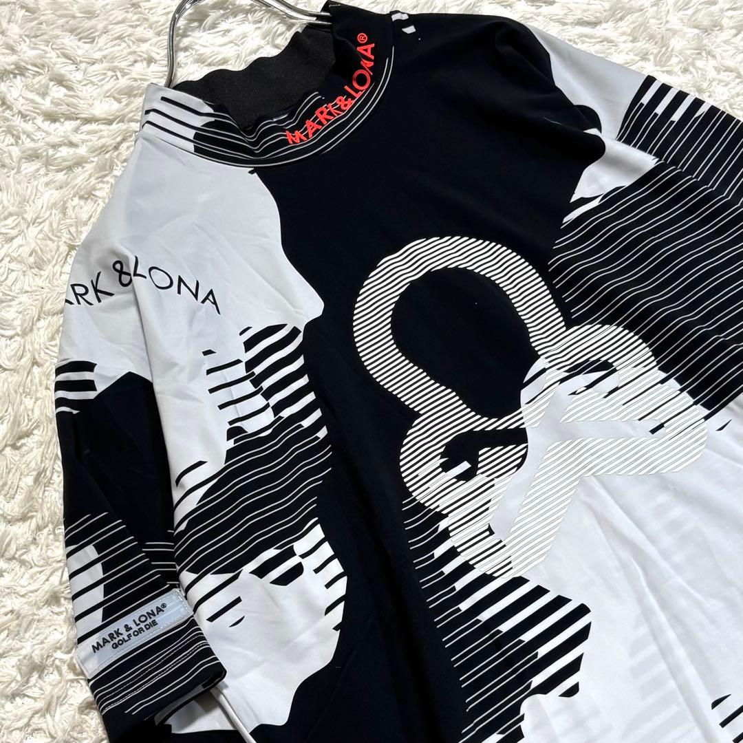 【新品同様】 現行品 マークアンドロナ モックネック 半袖 カモフラ 50 XL