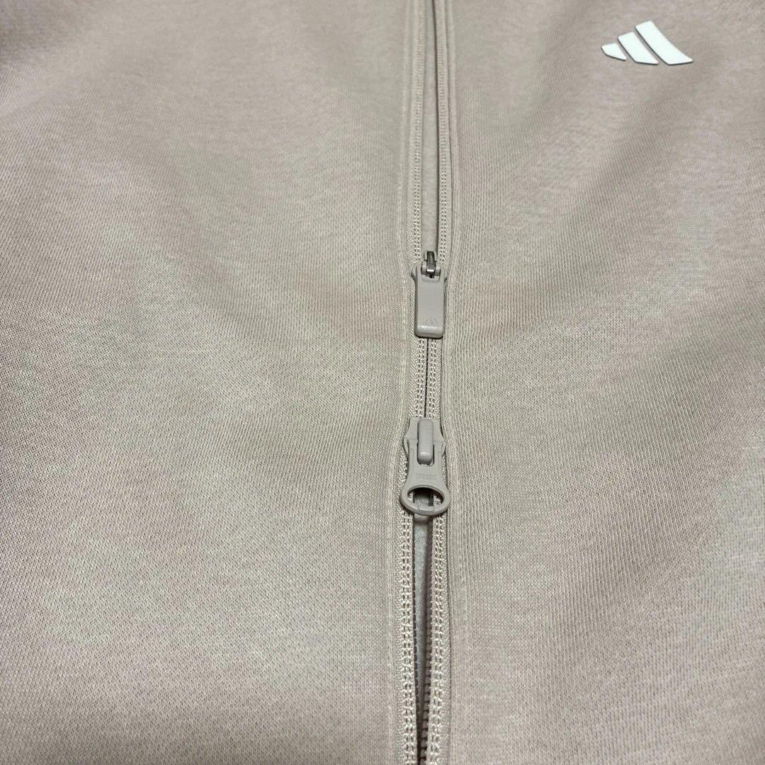 adidas ピンクベージュ セットアップ　ジャケット&スカート M 裏起毛