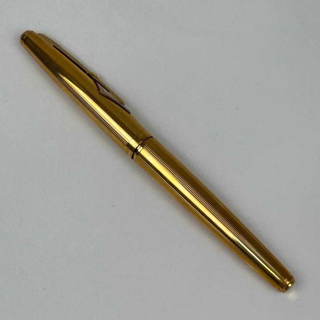 PLATINUM プラチナ 万年筆 金張り 14KGF 18K　細字