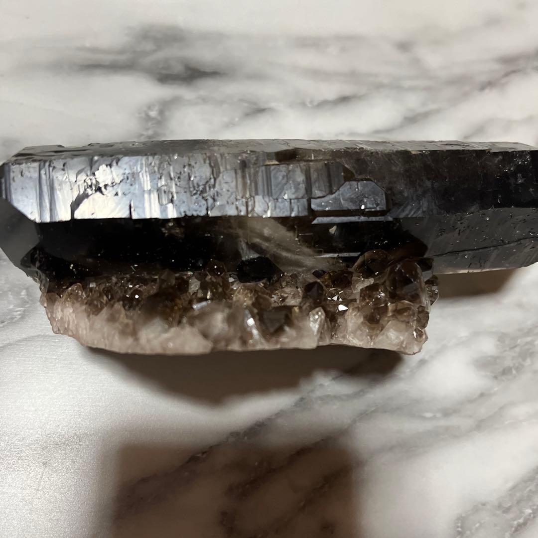 ブラジル産 モリオン(カンゴーム) ダブルポイント クラスター原石