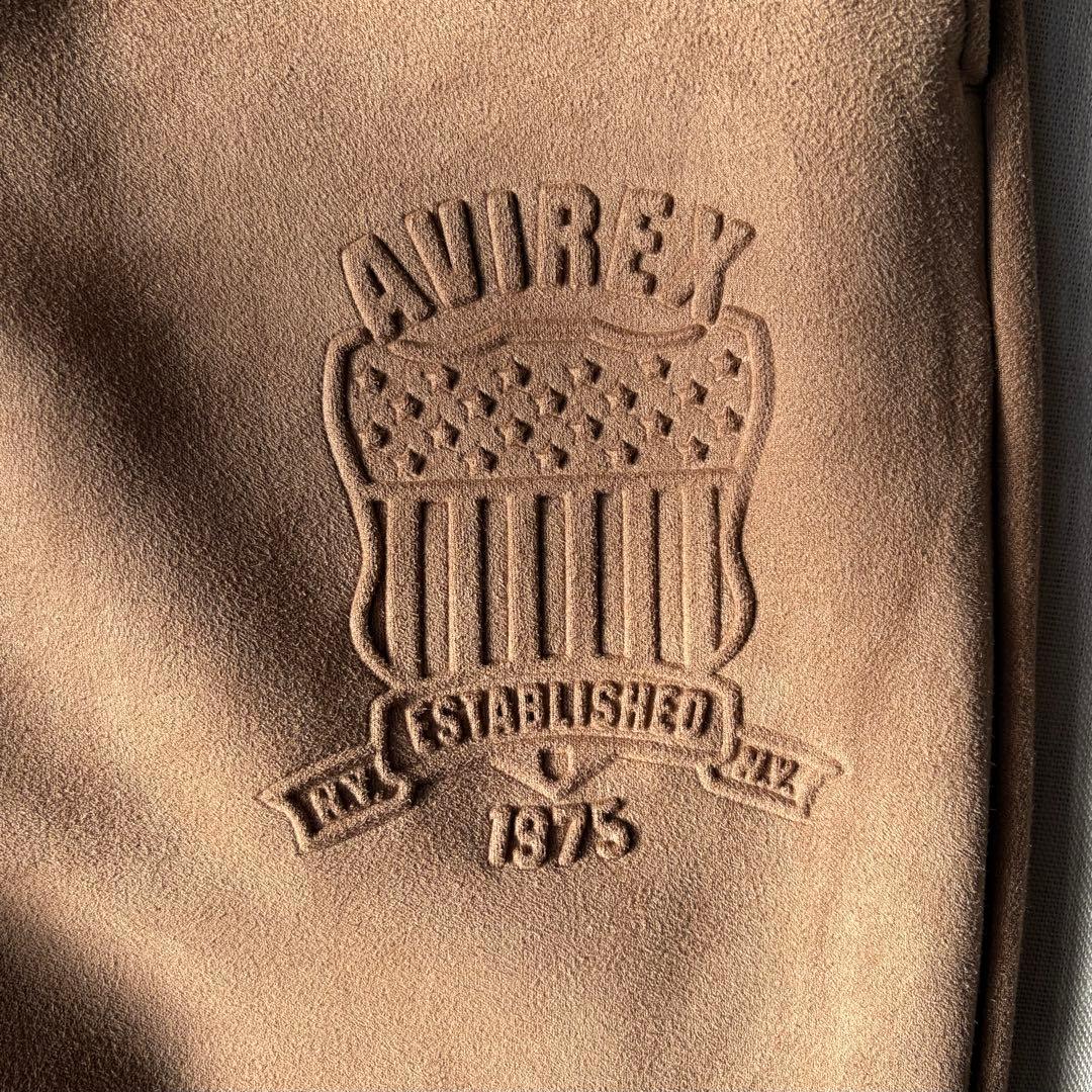 AVIREX フェイクスウェード セットアップ ジャージ ベロア ベージュ