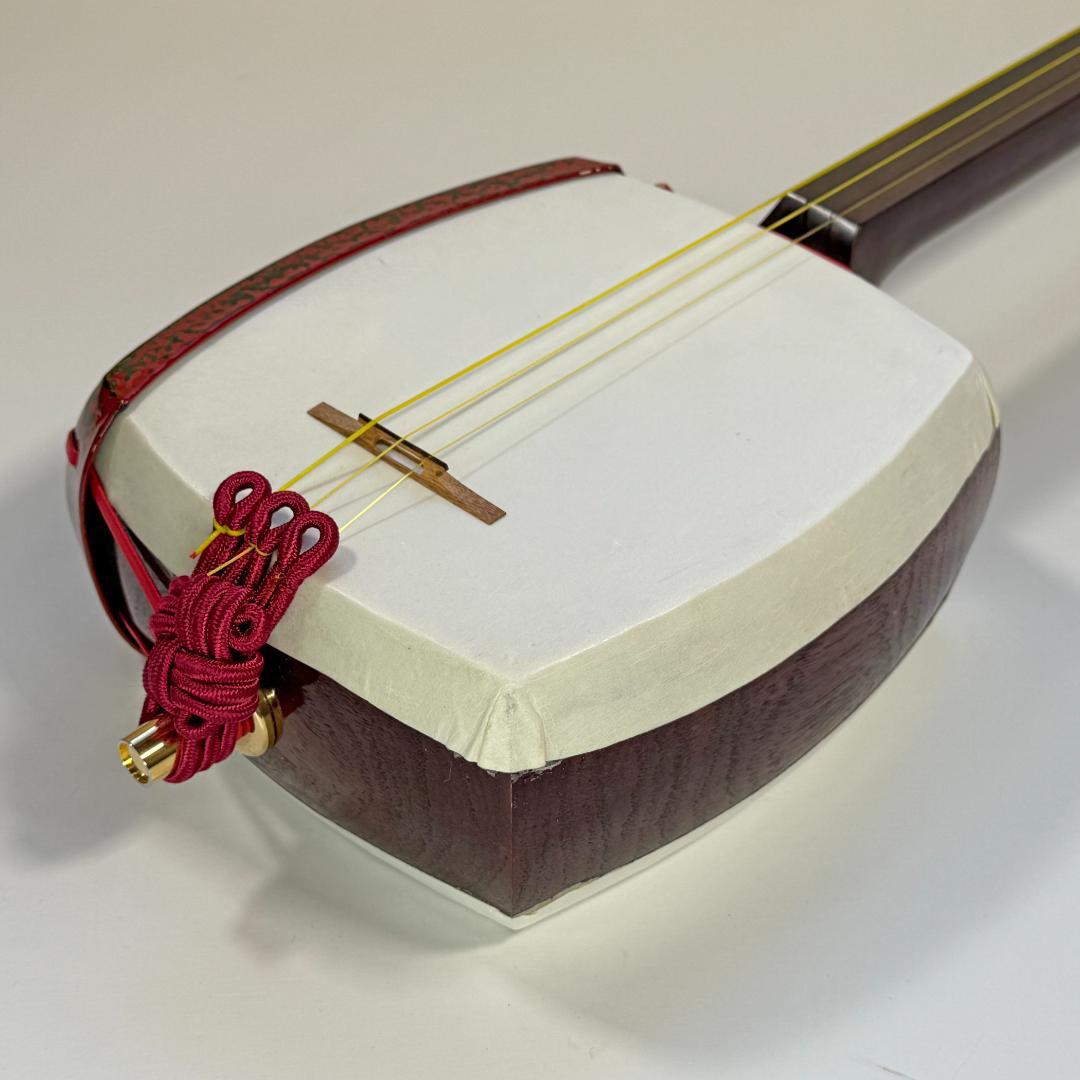 フルメンテ済 津軽三味線 中古 紅木 トチあり ケース付 津33