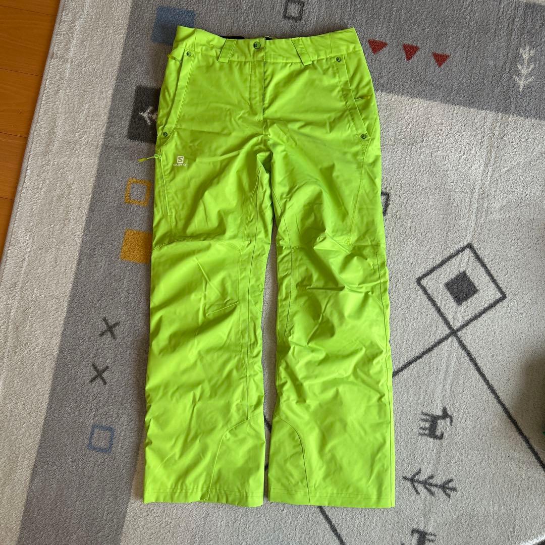 SALE‼️Salomon 蛍光グリーン スノーボードウェア　Lサイズ