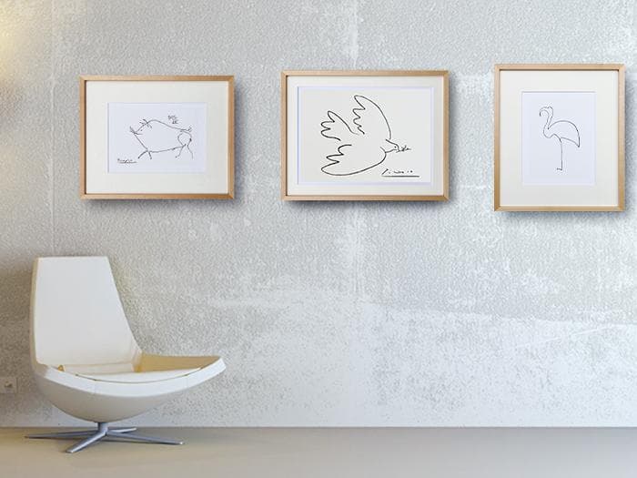 パブロ・ピカソ アートフレーム (フラミンゴ) 複製画 ポスター 絵画 おしゃれ