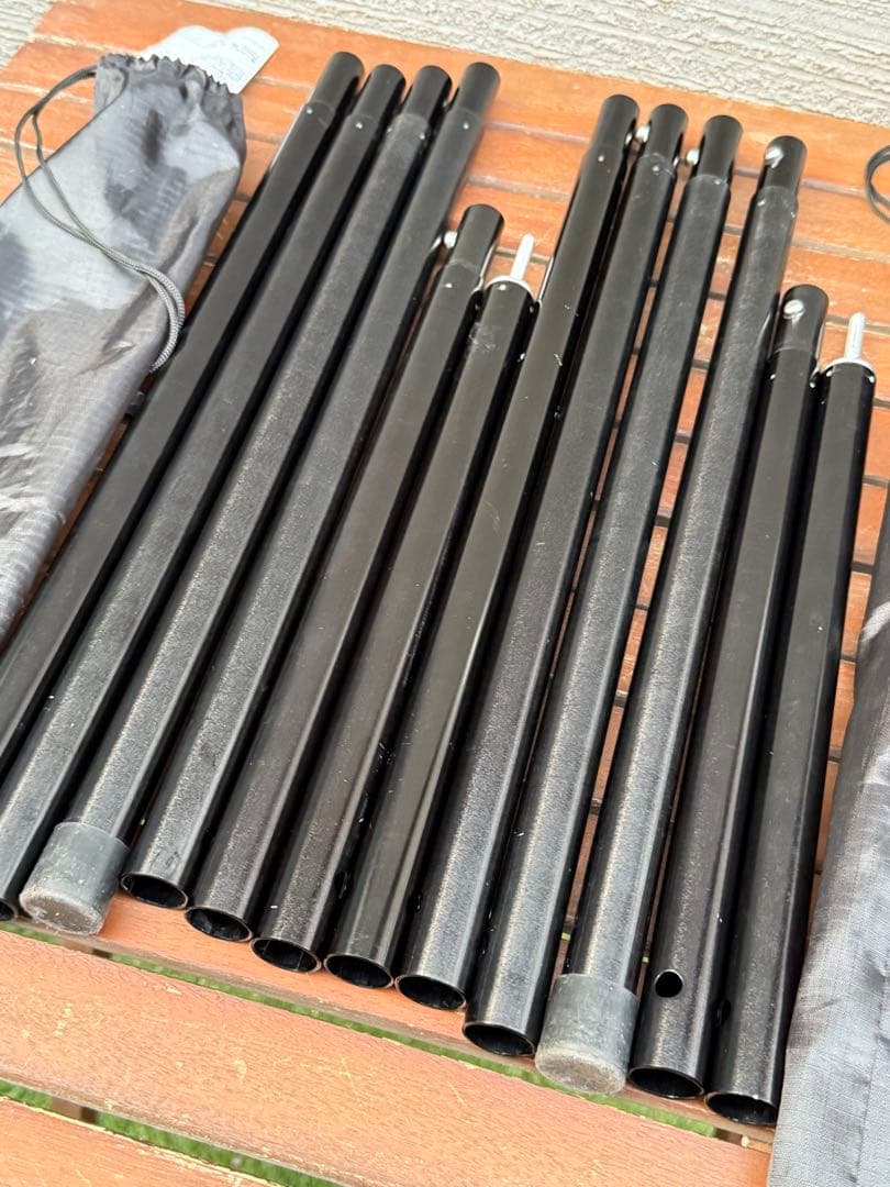 【新品】バンドック スクエアタープ TC カーキ アジャスターポール 2本おまけ