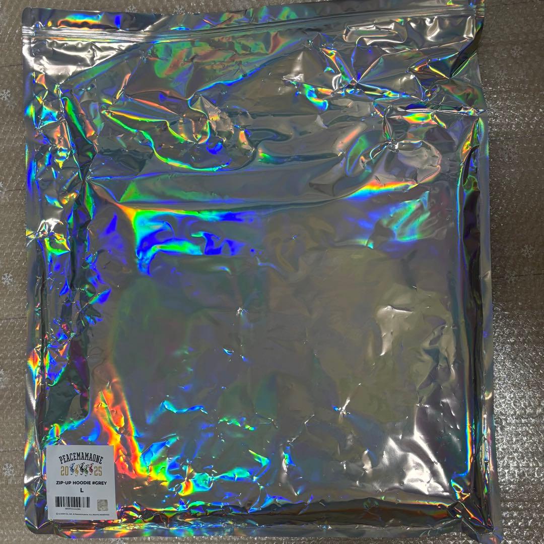 GDRAGON PEACEMAMAONE ジップアップパーカー グレー Lサイズ
